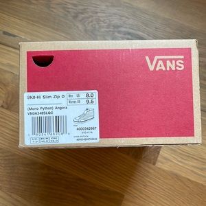 Vans SK-8 Hi UNISEX Mono Python Angora Hightops-Size W9.5/M8.0